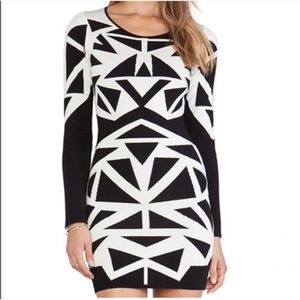 Parker Marzi Bodycon Long Sleeve Dress Small